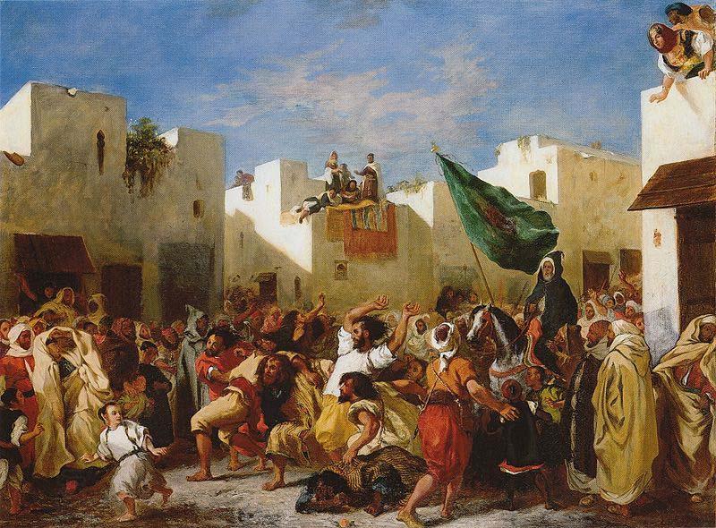 Eugene Delacroix Fanatics of Tangier oil painting picture